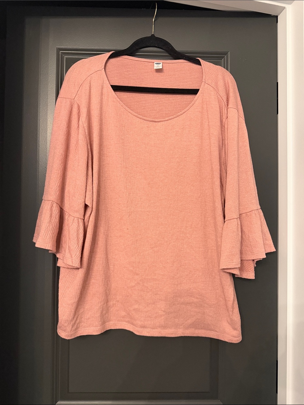 Old Navy Women's Pink Ruffle-Sleeve Knit Top